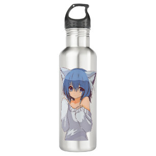 Cute Kawaii Cat girl Waifu Waterfles