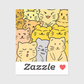 Cute Kawaii Cat Illustration Stickers