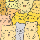 Cute Kawaii Cat Illustration Stickers (Recto)