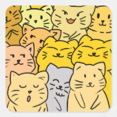 Cute Kawaii Cat Illustration Stickers (Devant)