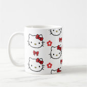 Cute Kawaii Cat Pattern Mug (Gauche)