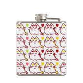 Cute Kawaii Cats and Hearts Pattern Heupfles (Achterkant)