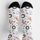 Cute Kawaii Cats & Christmas Decorations Socks Sokken (Top)