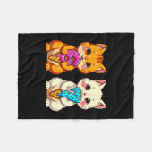 Cute Kawaii Cats Neko 67 Drip Meme Funny Six Seven Fleece Deken (Voorkant (Horizontaal))