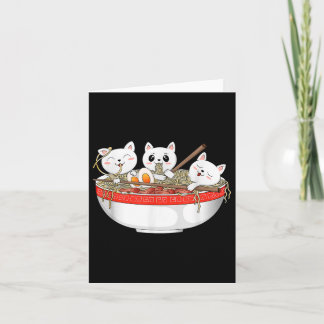 Cute Kawaii Cats Ramen Noodles Anime Japanse kat Kaart