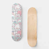 Cute Kawaii Cats with Hearts Skateboard (Voorkant)
