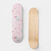 Cute Kawaii Cats with Hearts Skateboard (Voorkant)