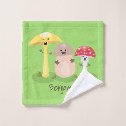 Cute kawaii champignon champignon toadstool (Gant de toilette)