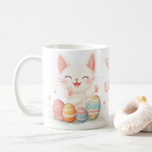 Cute Kawaii Chat Mug de Pâques - Pastel Kitty Pâqu