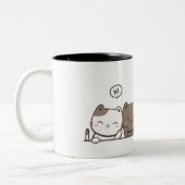 Cute Kawaii Chat Mug pour Amoureux de les chats (Gauche)