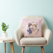 Cute Kawaii Chats Mariés Coussin Rose  (Chaise)