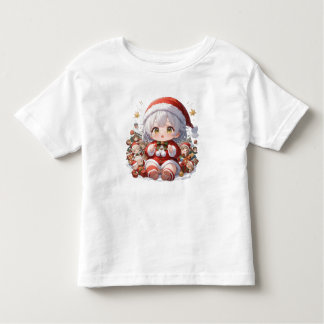 Cute Kawaii Chibi Anime Girl Toddler Christmas Kinder Shirts