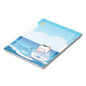 Cute Kawaii Chibi Kapitein van het Zee Notitieblok (Gedraaid)