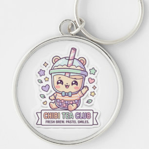 Cute Kawaii Chibi Theeclub Boba Melk Thee Sleutelh Sleutelhanger