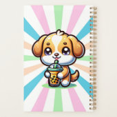 Cute Kawaii Chien chiot avec Thé à bulle Personnal (Dos)