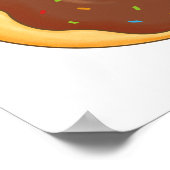Cute Kawaii Chocoloate Donut Poster (Hoek)