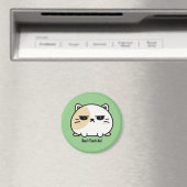 Cute Kawaii Chubby Angry Mochi Cat Magneet (Insitu (Vaatwasser))