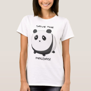 Cute Kawaii chubby panda beer T-shirt