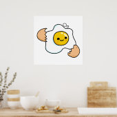Cute Kawaii Cracked Egg Poster (Keuken)