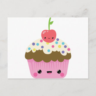 Cute Kawaii Cupcake Briefkaart