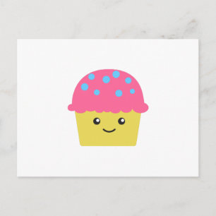 Cute Kawaii Cupcake Briefkaart