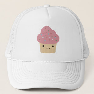 Cute Kawaii Cupcake met Roze Icing Trucker Pet
