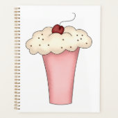 Cute Kawaii Cupcake Milkshake avec cerise (Devant)