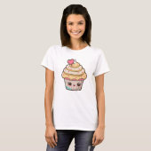 Cute Kawaii Cupcake T-shirt (Voorkant volledig)
