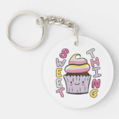  Cute Kawaii Cupcake with Text Sleutelhanger (Voorkant)