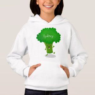 Cute kawaii dansende broccoli cartoon illustratie