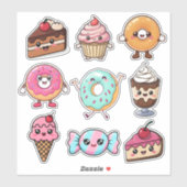 Cute Kawaii Desserts Sticker (Vel)