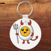 Cute Kawaii Deviled Egg Sleutelhanger (Voorkant)