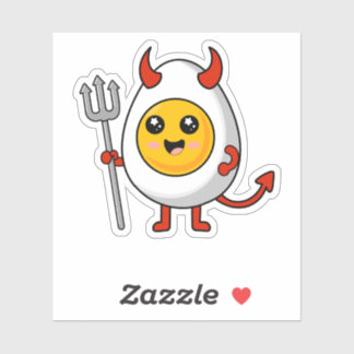 Cute Kawaii Deviled Egg Sticker