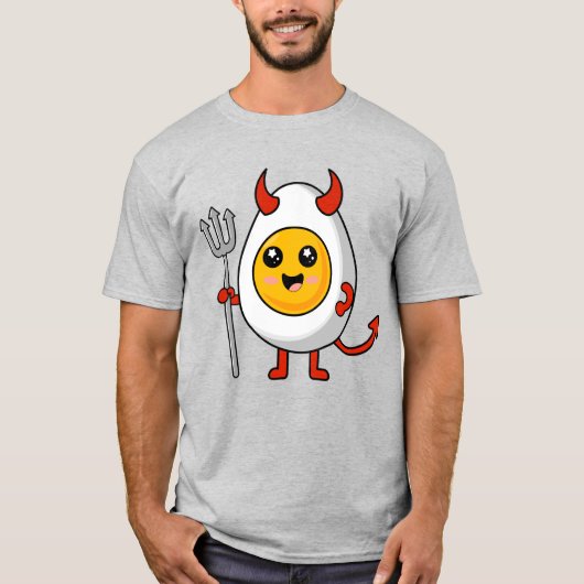 Cute Kawaii Deviled Egg T-shirt (Voorkant)