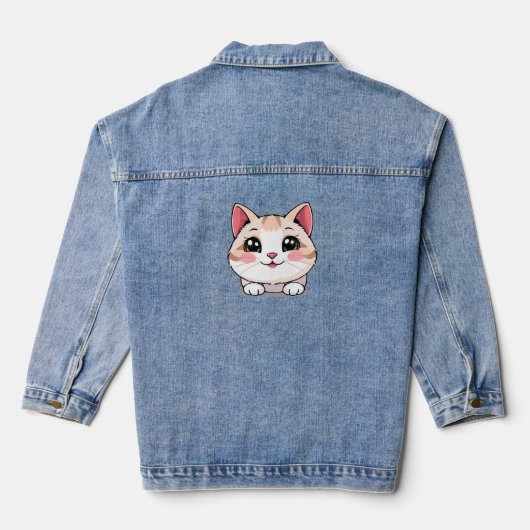 Cute Kawaii Dier Denim Jas Jacket (Achterkant)