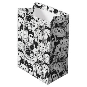 Cute Kawaii Dier Doodle Patroon (1) Medium Cadeauzakje