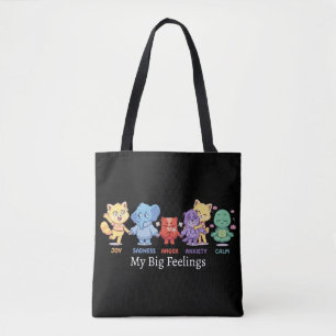 Cute Kawaii Dieren Mentale Gezondheid Emoties & Ge Draagtas