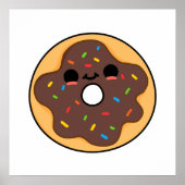 Cute Kawaii Donut Poster (Voorkant)