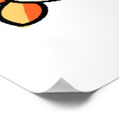 Cute Kawaii Ebi Prawn Sushi Poster (Hoek)