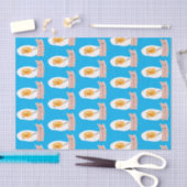 Cute kawaii egg and bacon cartoon illustration tissuepapier (Craft)