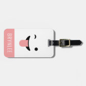 Cute Kawaii Face Bagagelabel (Voorkant horizontaal)