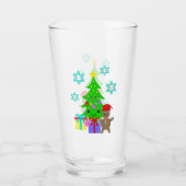 Cute Kawaii Face Kerstmis Scene, ZSG Glas (Voorkant)