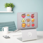Cute Kawaii Food  Sticker (Laptop op bureau)