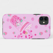 Cute Kawaii fraise iPhone 11 coque (Dos (Horizontal))