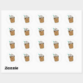 Cute Kawaii Frappuccino Ronde Sticker (Vel)