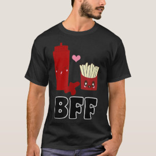 Cute Kawaii French Fries en Ketchup BFF T-shirt