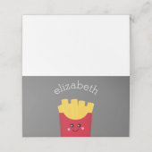 Cute Kawaii French Fries met Douane Naam (Buitenkant ongevouwen)