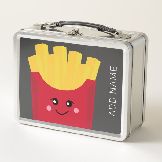 Cute Kawaii French Fries met Douane Naam (Voorkant)