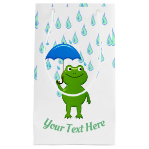Cute Kawaii Frog and Rain Klein Cadeauzakje