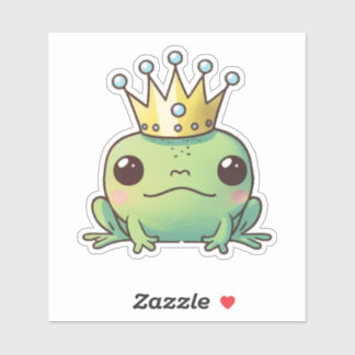 Cute Kawaii Frog Prince Sticker